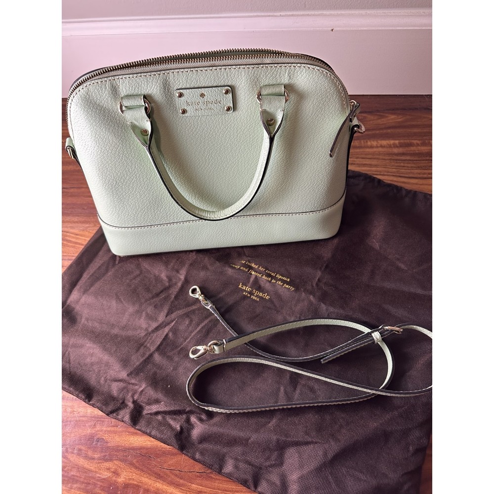 Mint Green Kate Spade Crossbody Handbag with Strap and Dustbag